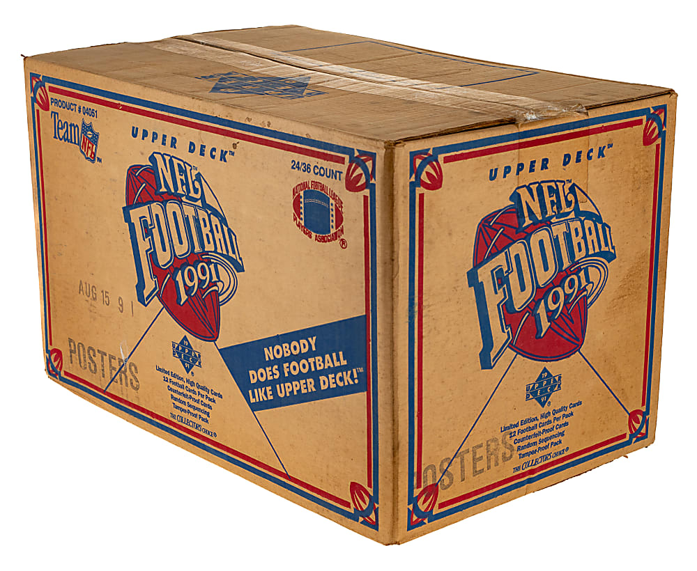 1991 Upper Deck Football Factory-Sealed Unopened Case (24 Boxes) - Brett Favre Rookie Year