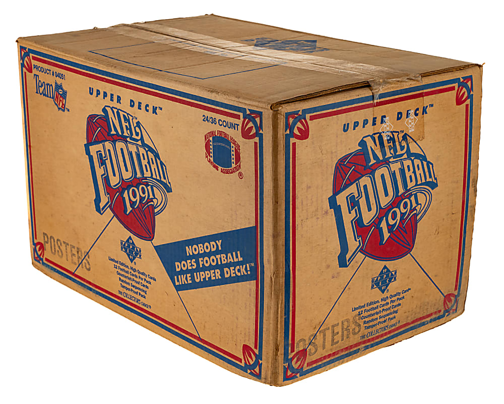 1991 Upper Deck Football Factory-Sealed Unopened Case (24 Boxes) - Brett Favre Rookie Year