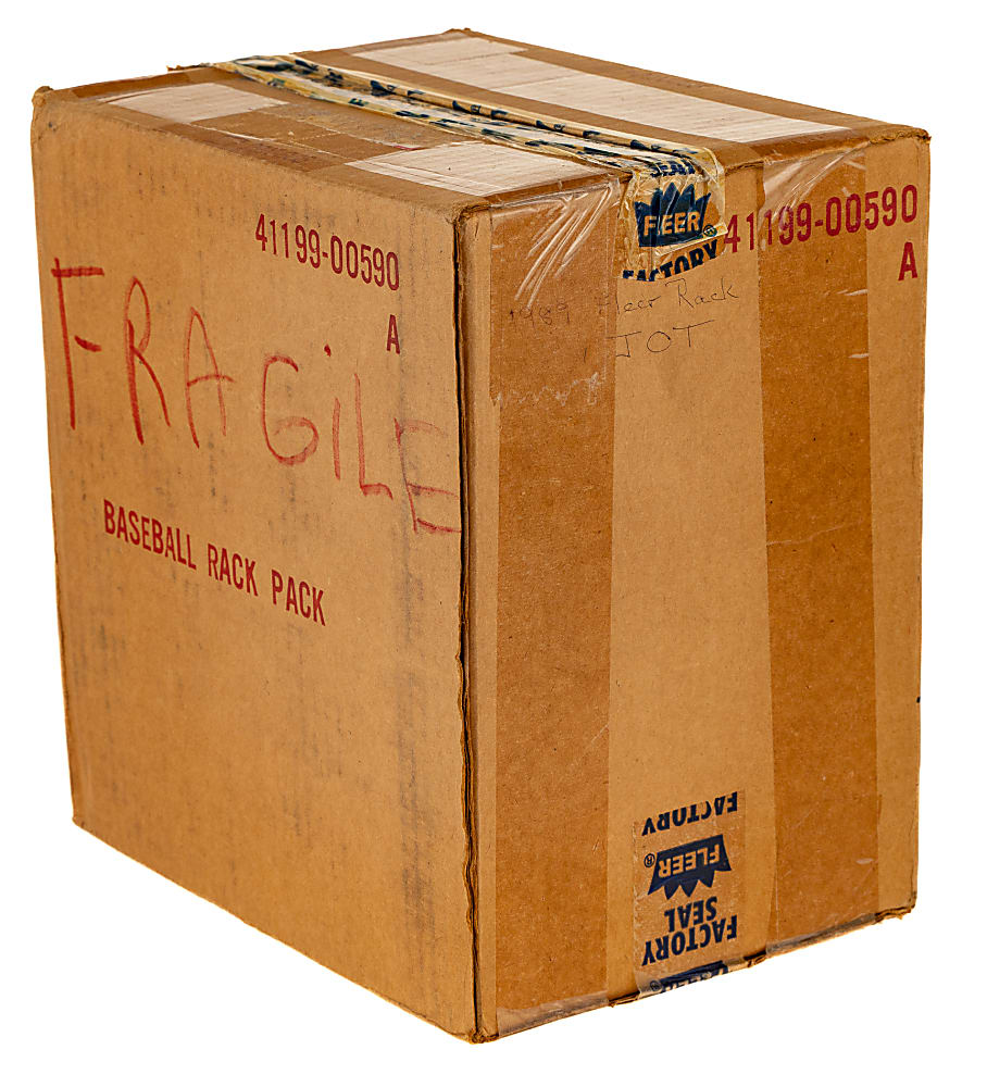 1989 Fleer Factory-Sealed Unopened Rack Pack Case (3 Boxes, 72 Packs)
