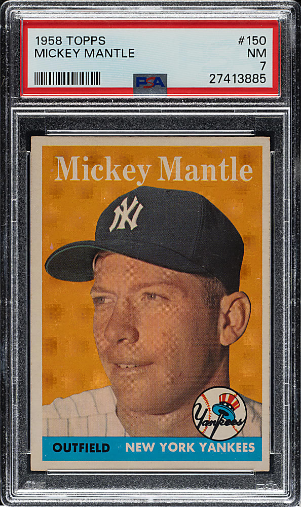 1958 Topps #150 Mickey Mantle PSA NM 7