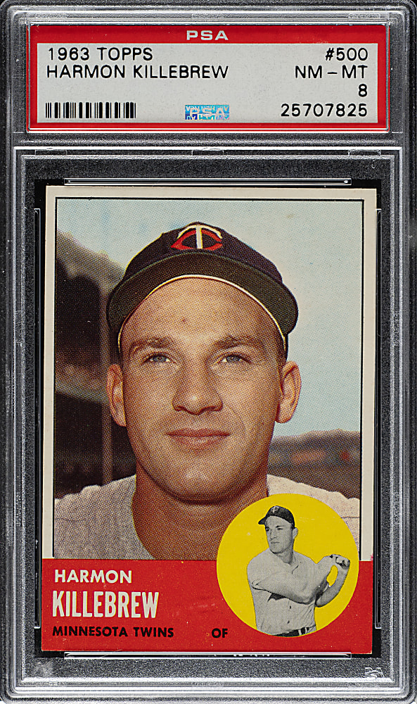 1963 Topps #500 Harmon Killebrew PSA NM-MT 8