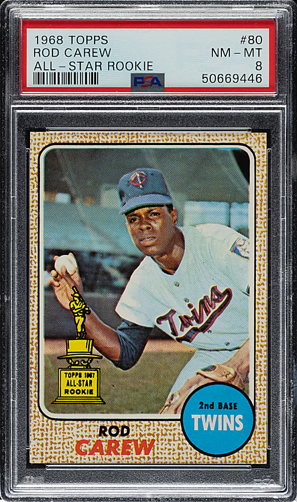 1968 Topps #80 Rod Carew PSA NM-MT 8