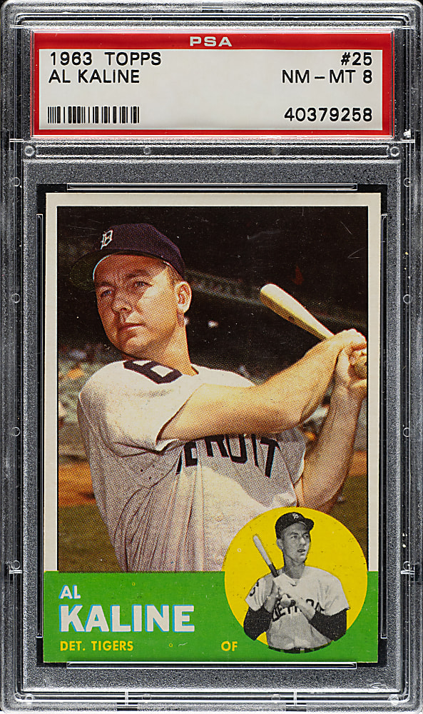 1963 Topps #25 Al Kaline PSA NM-MT 8