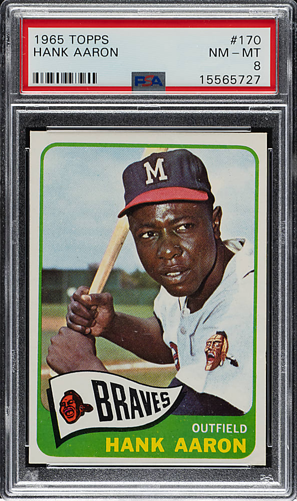1965 Topps #170 Hank Aaron PSA NM-MT 8
