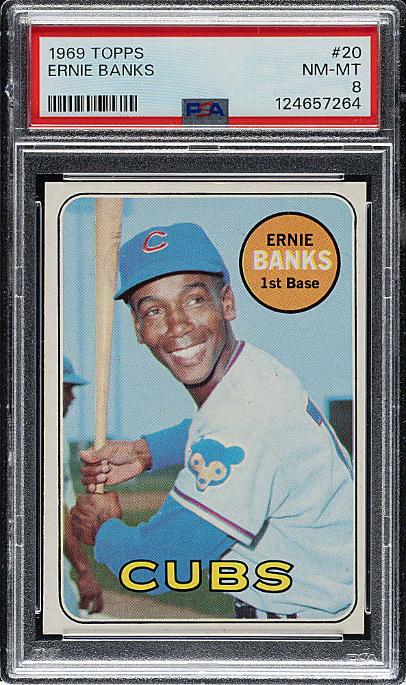 1969 Topps #20 Ernie Banks PSA NM-MT 8