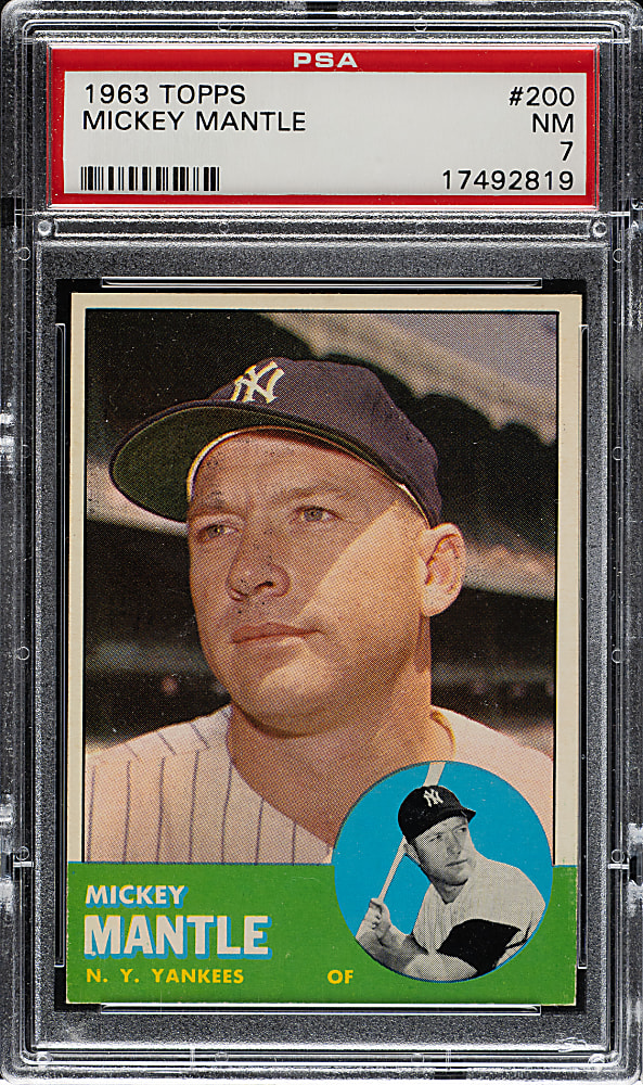 1963 Topps #200 Mickey Mantle PSA NM 7