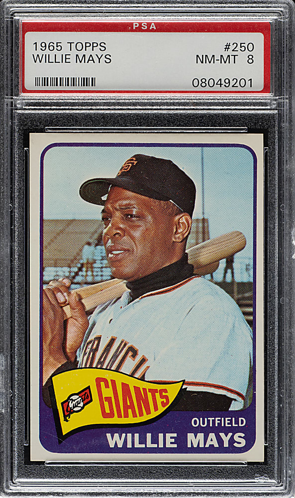 1965 Topps #250 Willie Mays PSA NM-MT 8