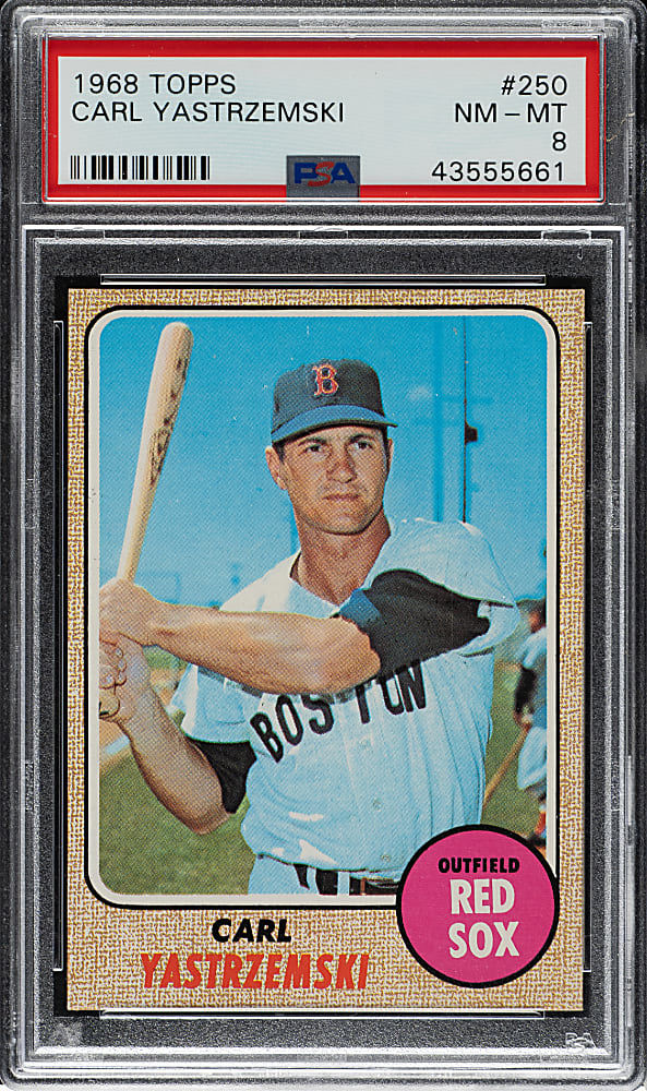 1968 Topps #250 Carl Yastrzemski PSA NM-MT 8