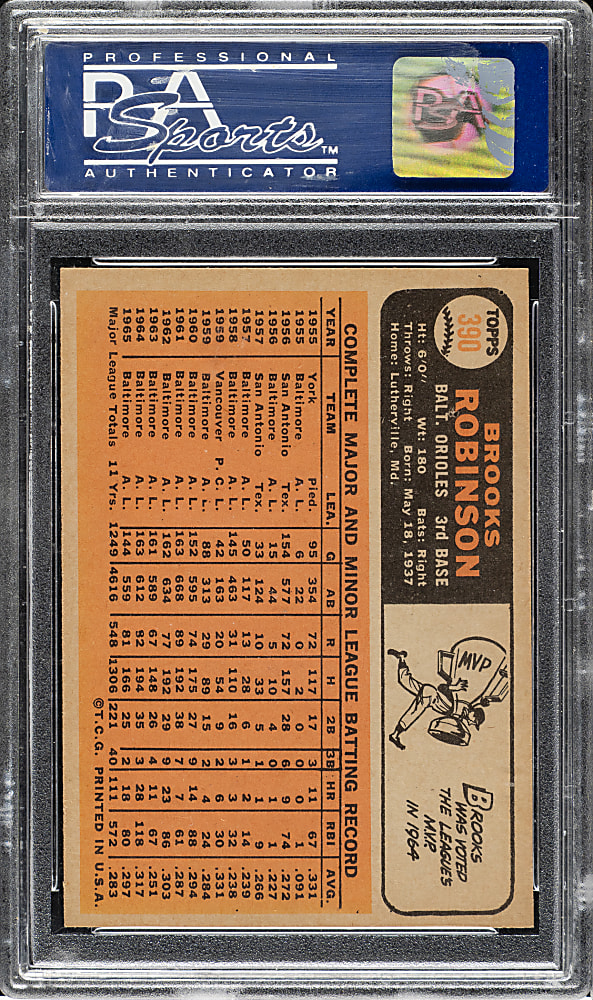 1966 Topps #390 Brooks Robinson PSA NM-MT 8