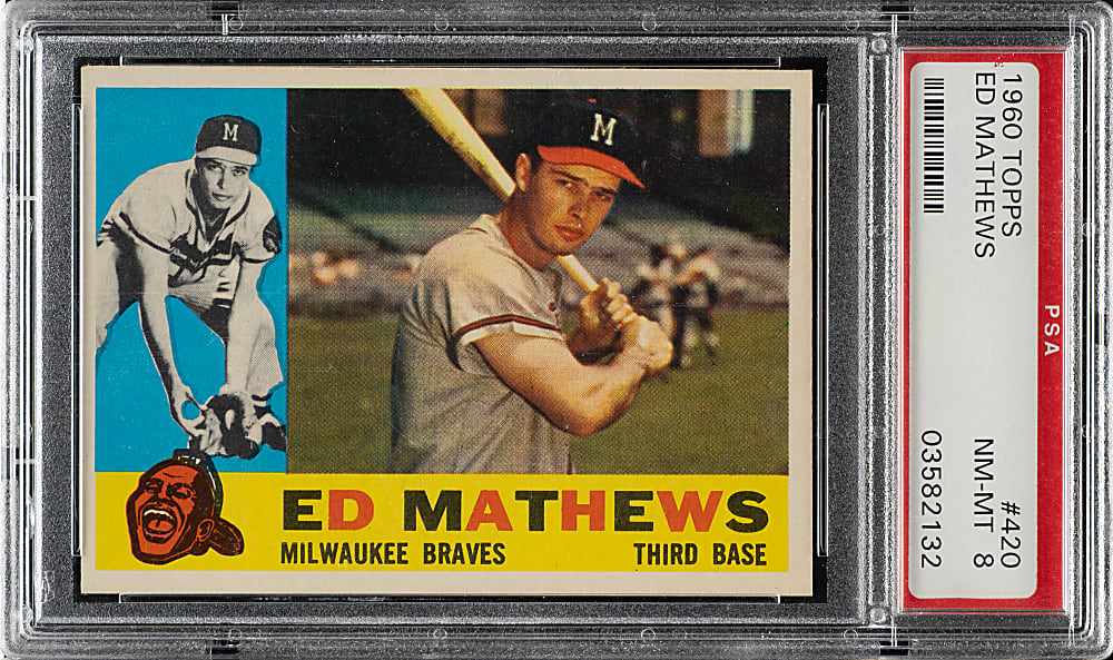 1960 Topps #420 Ed Mathews PSA NM-MT 8