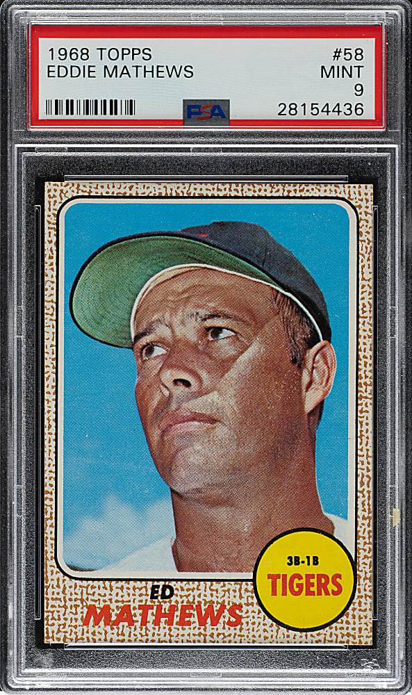 1968 Topps #58 Ed Mathews PSA MINT 9