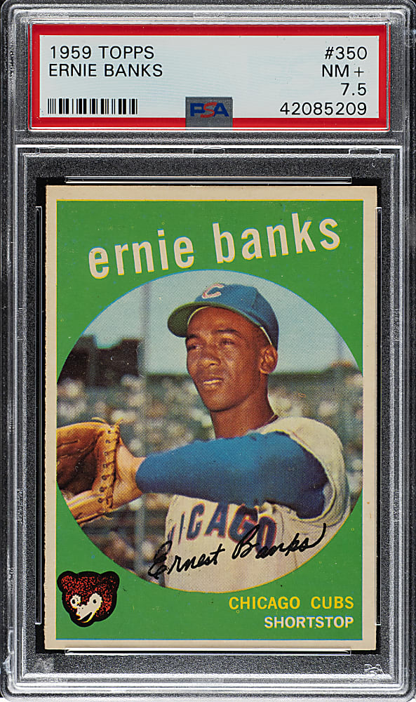 1959 Topps #350 Ernie Banks PSA NM+ 7.5