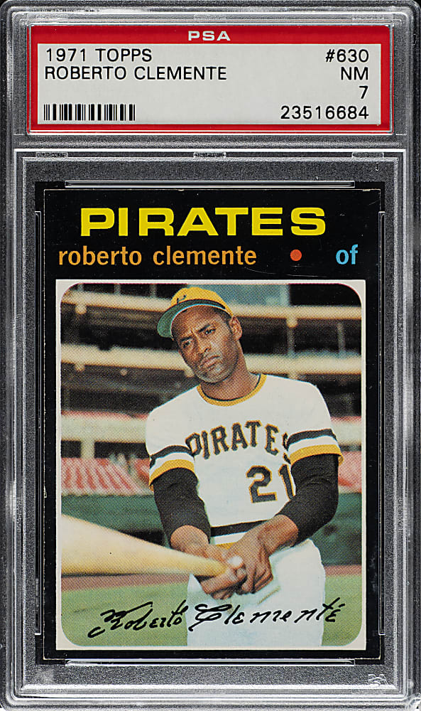 1971 Topps #630 Roberto Clemente PSA NM 7