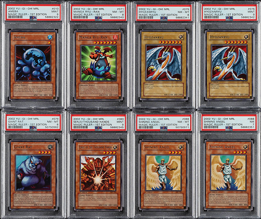 2002 Yu-Gi-Oh! Magic Ruler 1st Edition PSA-Graded Collection (8)