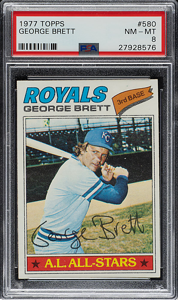 1977 Topps #580 George Brett PSA NM-MT 8
