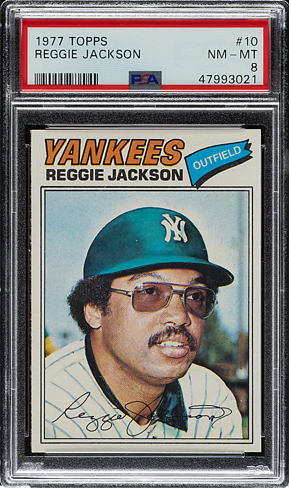 1977 Topps #10 Reggie Jackson PSA NM-MT 8