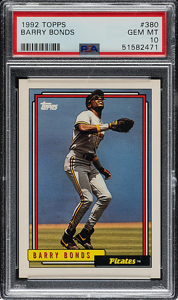 1992 Topps #380 Barry Bonds PSA GEM MINT 10