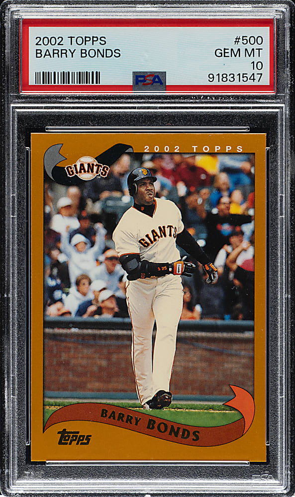 2002 Topps #500 Barry Bonds PSA GEM MINT 10