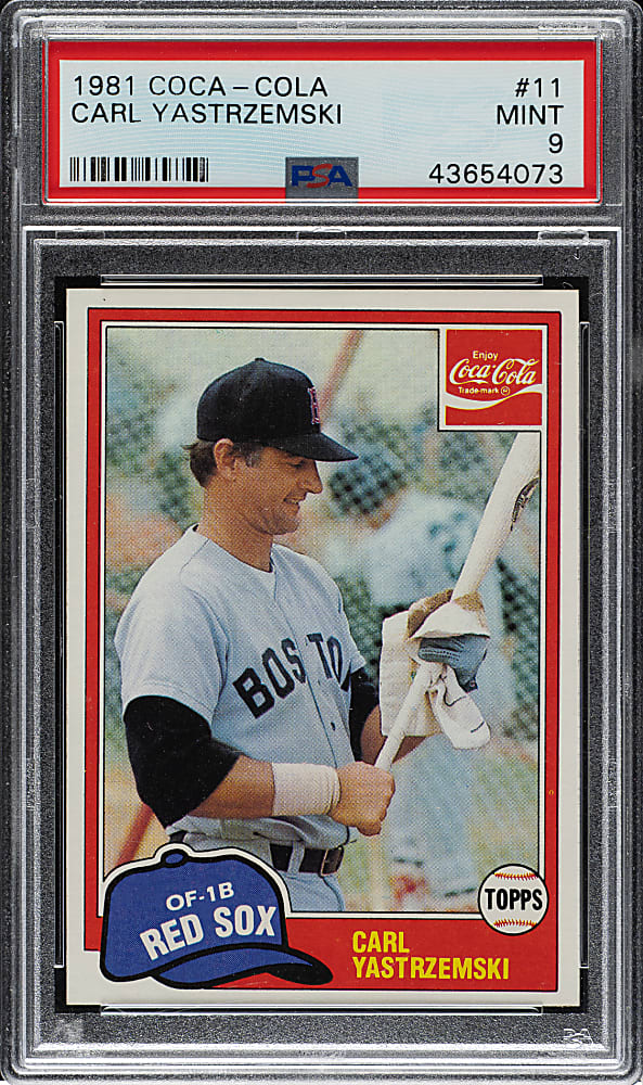 1981 Topps Coca-Cola #11 Carl Yastrzemski PSA MINT 9