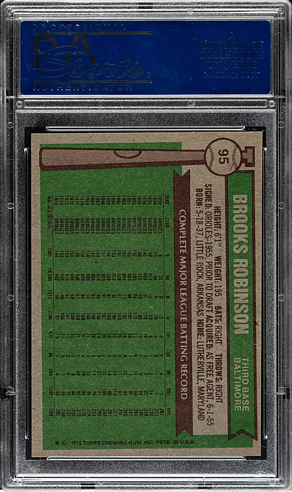1976 Topps #95 Brooks Robinson PSA MINT 9