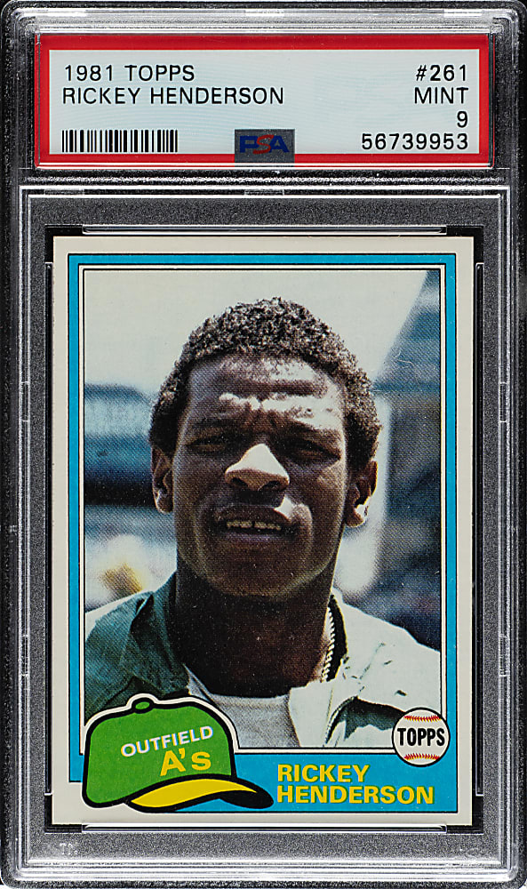 1981 Topps #261 Rickey Henderson PSA MINT 9