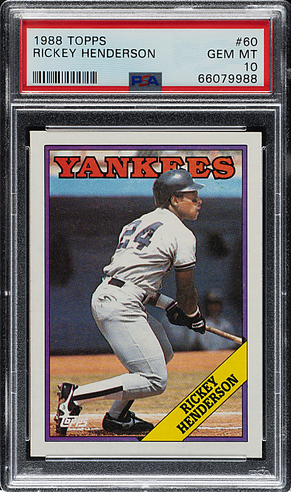 1988 Topps #60 Rickey Henderson PSA GEM MINT 10