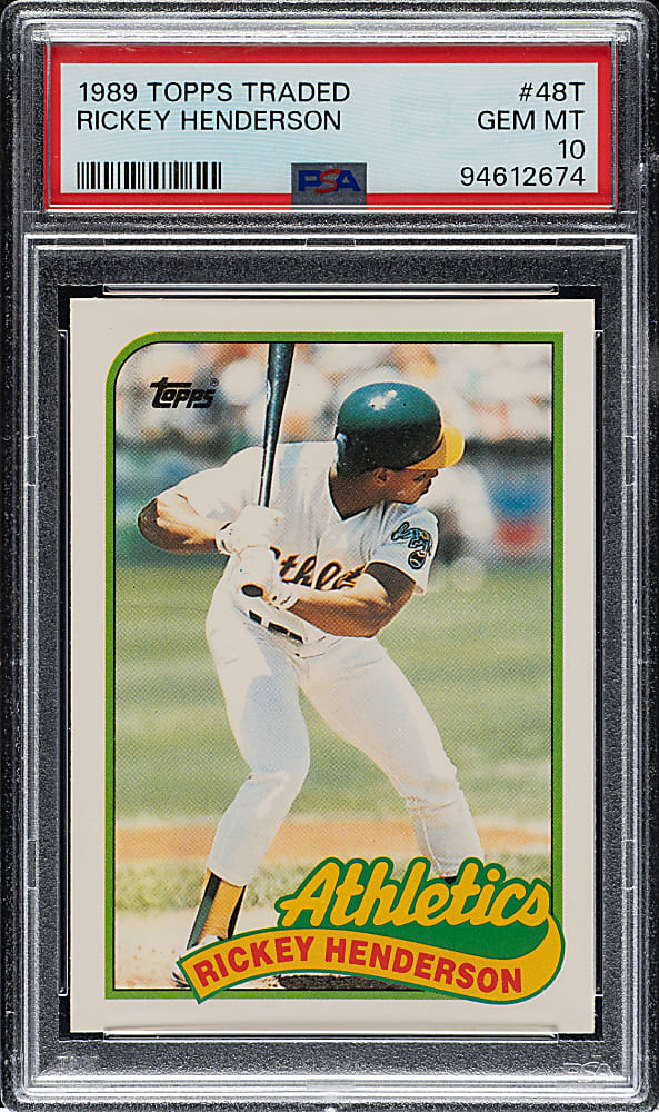 1989 Topps Traded #48T Rickey Henderson PSA GEM MINT 10
