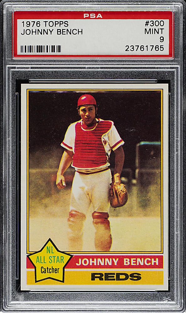 1976 Topps #300 Johnny Bench PSA MINT 9