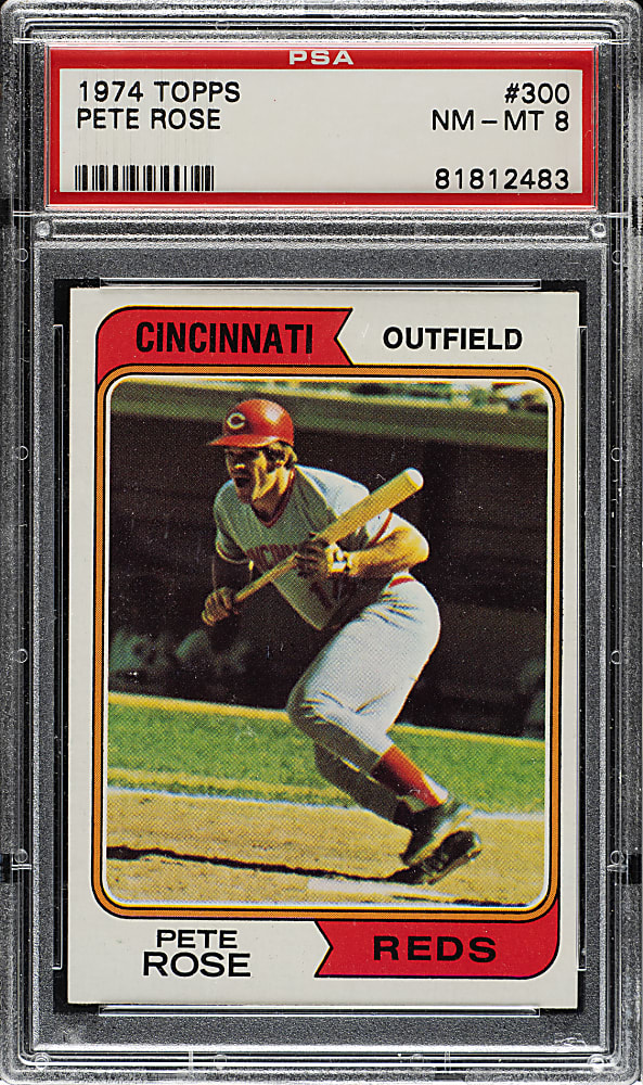1974 Topps #300 Pete Rose PSA NM-MT 8