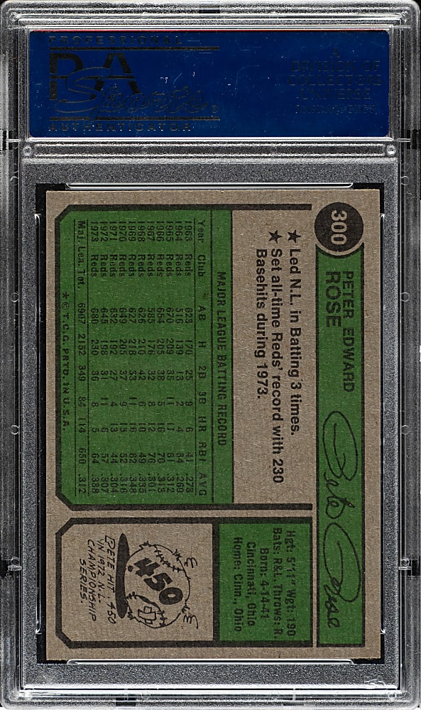 1974 Topps #300 Pete Rose PSA NM-MT 8
