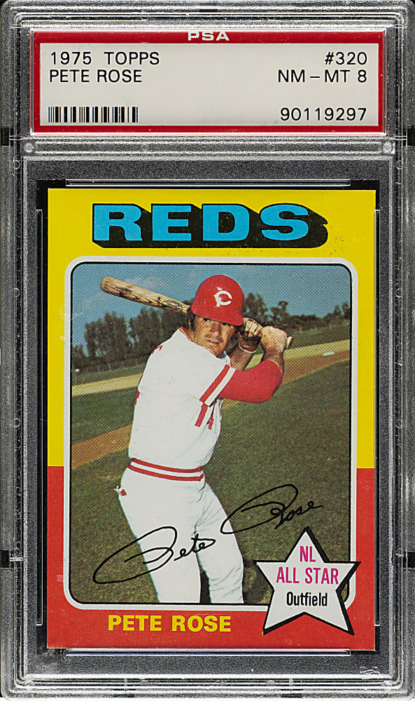 1975 Topps #320 Pete Rose PSA NM-MT 8