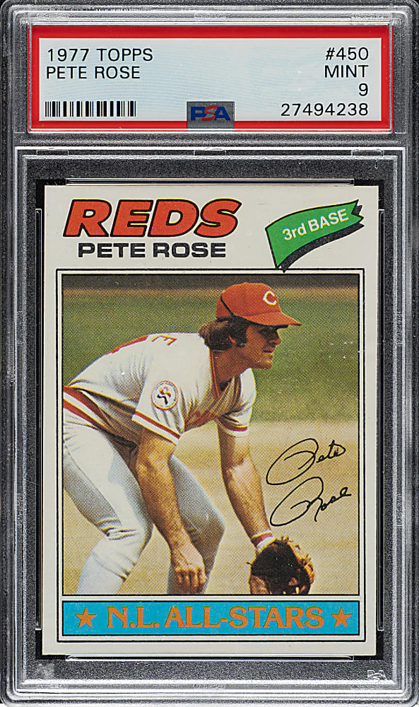 1977 Topps #450 Pete Rose PSA MINT 9