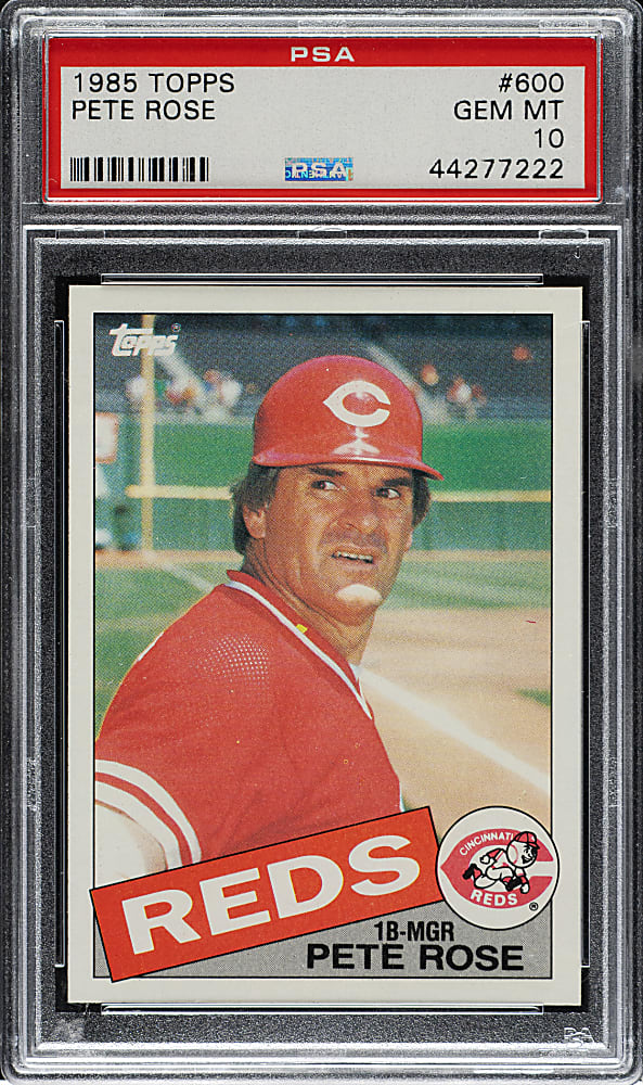 1985 Topps #600 Pete Rose PSA GEM MINT 10