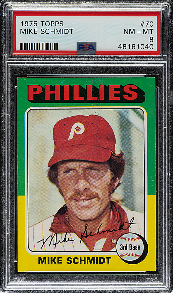 1975 Topps #70 Mike Schmidt PSA NM-MT 8