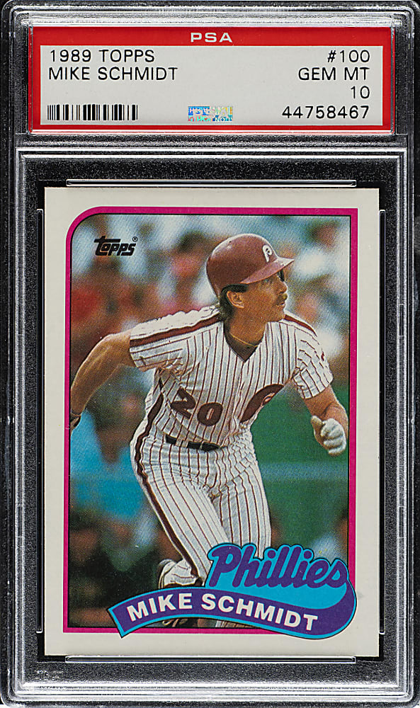 1989 Topps #100 Mike Schmidt PSA GEM MINT 10