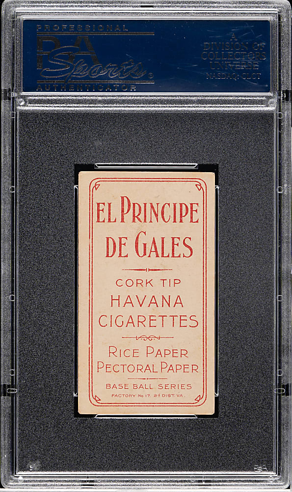 1909-1911 T206 White Border Mickey Doolan Batting PSA VG-EX+ 4.5 - El Principe de Gales Back