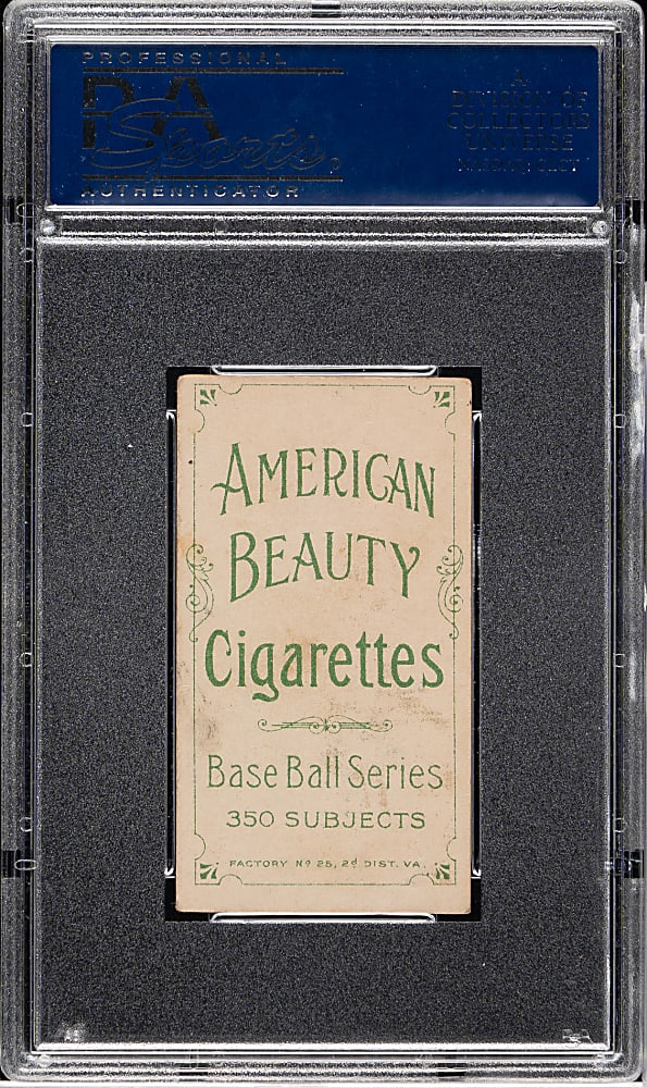 1909-1911 T206 White Border Lou Fiene Portrait PSA EX 5 - American 350 Back