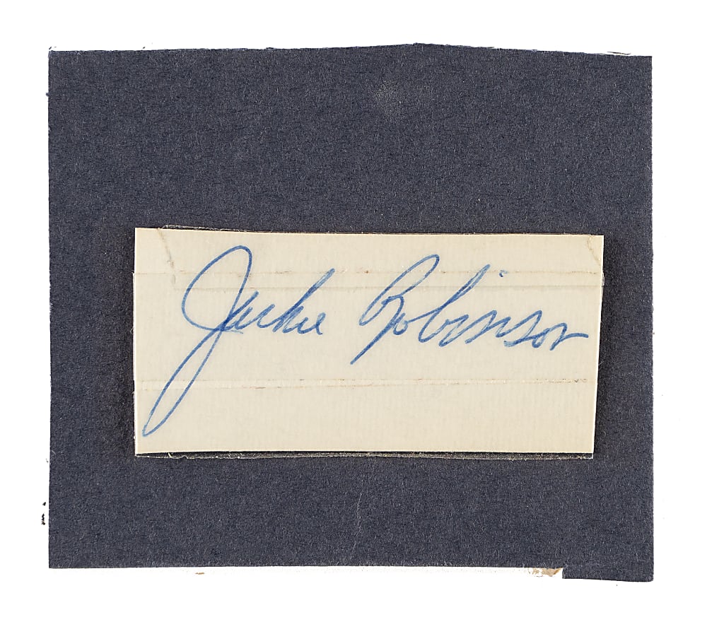 Jackie Robinson Cut Signature - JSA