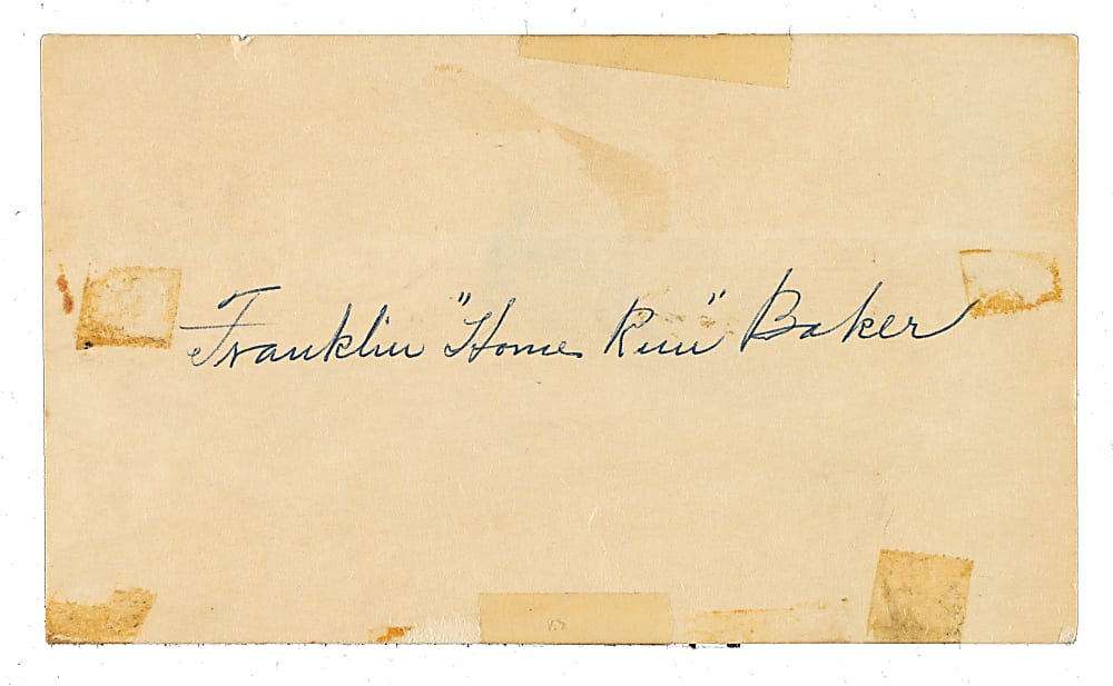 1955 Frank "Home Run" Baker Signed Government Postcard - JSA