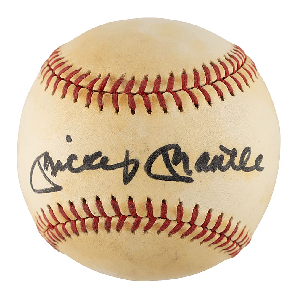 Mickey Mantle Single-Signed Baseball - JSA
