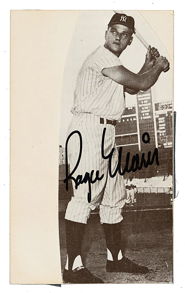 Roger Maris Signed Index Card - JSA
