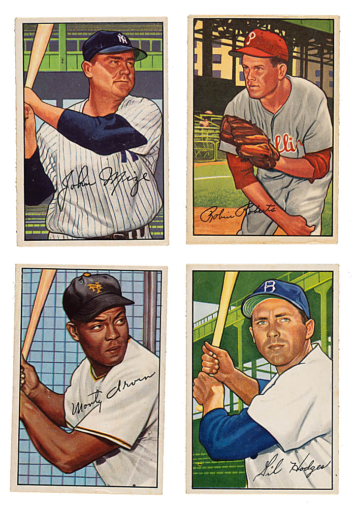 1952 Bowman Collection (118) Including Roberts, Hodges, Mize, and Irvin