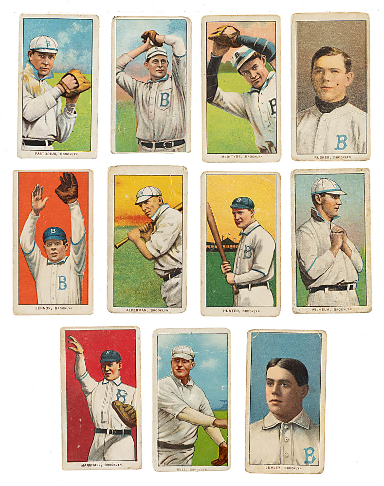 1909-1911 T206 White Border Brooklyn Superbas Collection (11)