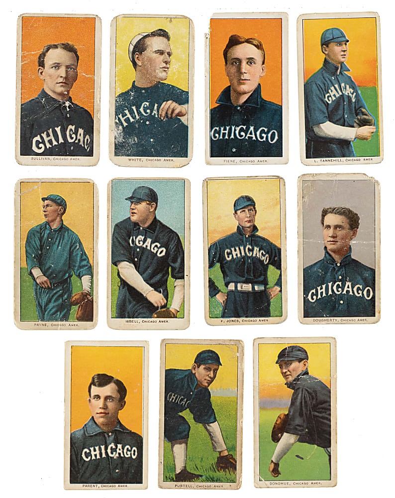 1909-1911 T206 White Border Chicago White Sox Collection (11)