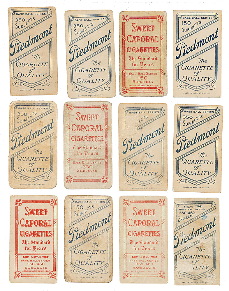 1909-1911 T206 White Border Cincinnati Reds and Cleveland Naps Collection (12)