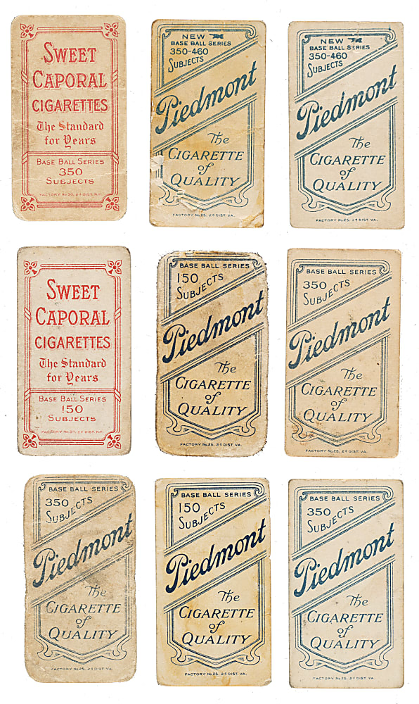 1909-1911 T206 White Border Chicago Cubs Collection (8)