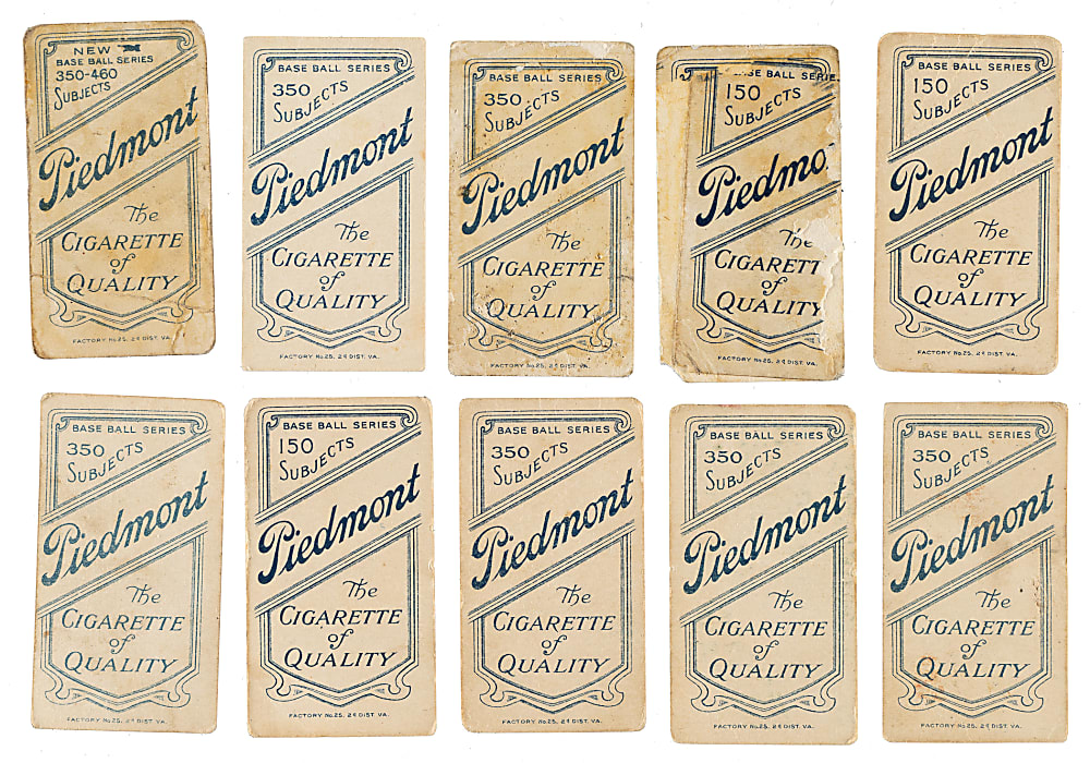 1909-1911 T206 White Border Boston Doves and Red Sox Collection (10)