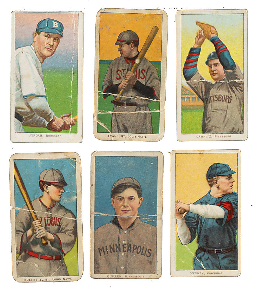 1909-1911 T206 White Border Collection (6) - All Polar Bear Backs!