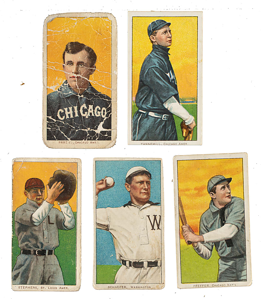 1909-1911 T206 White Border Scarce Back Collection (5) Including Hindu, American Beauty, and Tolstoi