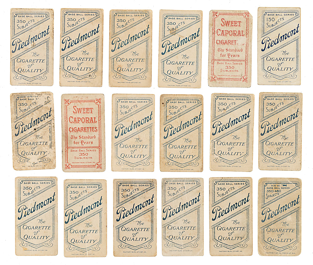 1909-1911 T206 White Border Collection (18) Including Hal Chase and "Factory 42" Back